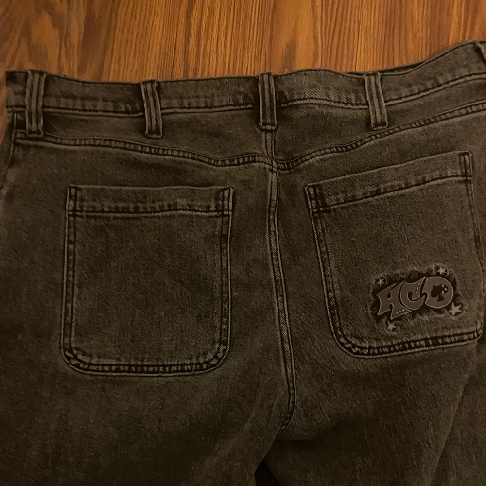 Hollister Men's Skinny Jeans in Washed Black